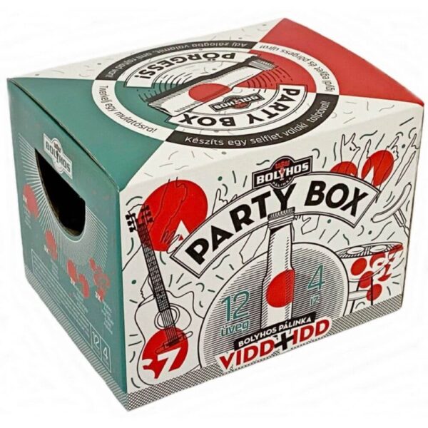 Piros pálinka party box termékkép