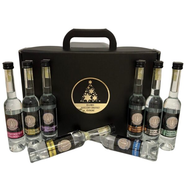 Termékkép Újszilvási pálinkaválogatás karácsonyi fekete díszdobozban